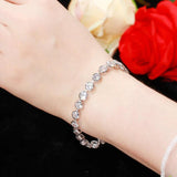 CWWZircons Classic CZ Bridal Wedding Tennis Bracelet for Women