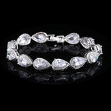 CZ Natural Stone Beads Austrian Crystal Connected Bracelets