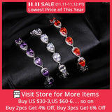 CZ Natural Stone Beads Austrian Crystal Connected Bracelets