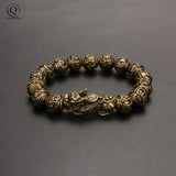 Vintage Copper Animal Beads Chains Bracelets Brass Rosary Bangles