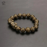 Vintage Copper Animal Beads Chains Bracelets Brass Rosary Bangles