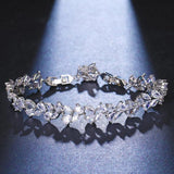 Zircon Bracelet Bangle Women Cubic Zirconia Chain Wedding Jewelry