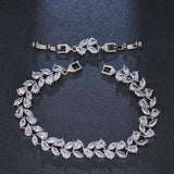 Zircon Bracelet Bangle Women Cubic Zirconia Chain Wedding Jewelry