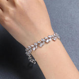 Zircon Bracelet Bangle Women Cubic Zirconia Chain Wedding Jewelry