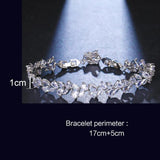 Zircon Bracelet Bangle Women Cubic Zirconia Chain Wedding Jewelry