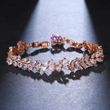 Zircon Bracelet Bangle Women Cubic Zirconia Chain Wedding Jewelry