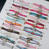 Retro Multilayer Leather Bracelets Hand Woven Charm Bangles Jewelry