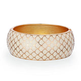 Fish Scale Pattern Glitter Bracelet Rhinestone Bangle Wedding Jewelry