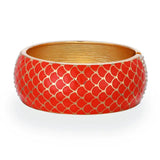 Fish Scale Pattern Glitter Bracelet Rhinestone Bangle Wedding Jewelry