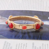 NFWF Spring Bracelet Bangles For Women Natural Stone Exaggeration Jewelry