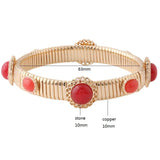 NFWF Spring Bracelet Bangles For Women Natural Stone Exaggeration Jewelry