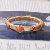 NFWF Spring Bracelet Bangles For Women Natural Stone Exaggeration Jewelry