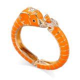 Chunky Elephant Cuff Bracelet Enamel Bangle for Women