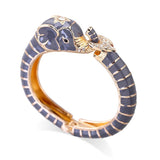 Chunky Elephant Cuff Bracelet Enamel Bangle for Women