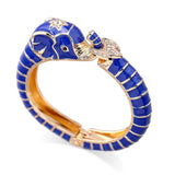 Chunky Elephant Cuff Bracelet Enamel Bangle for Women
