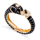 Chunky Elephant Cuff Bracelet Enamel Bangle for Women
