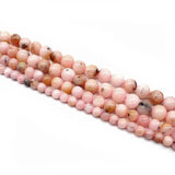 Round Pink Opal Loose Beads for Jewelry Making 4-10mm