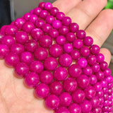 Fuchsia Sugilite Jade Round Stone Beads for Jewelry Making