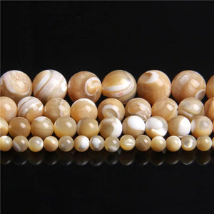 4-12MM Mother of Pearl Shell Beads Round Spacer Loose Bead