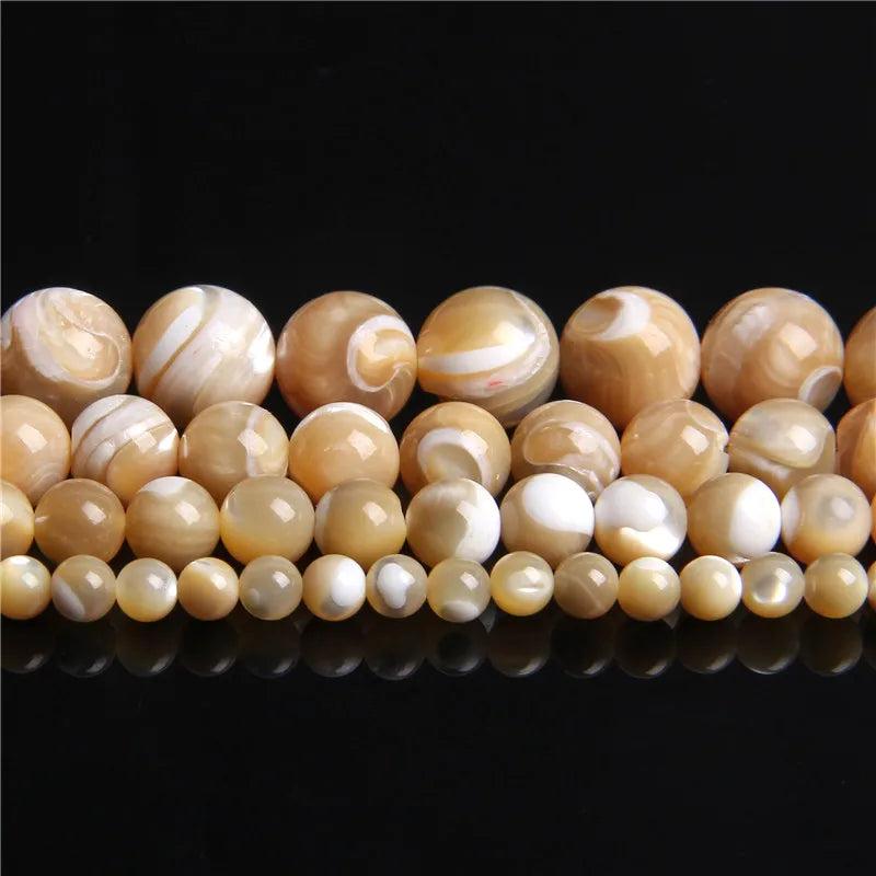 4-12MM Mother of Pearl Shell Beads Round Spacer Loose Bead