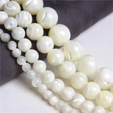 4-12MM Mother of Pearl Shell Beads Round Spacer Loose Bead