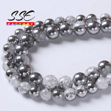 Cracked Quartz Round Natural Stone Beads for Jewelry Making