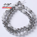 Cracked Quartz Round Natural Stone Beads for Jewelry Making