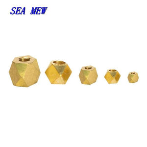 100 PCS Mixed Size Metal Raw Brass Spacer Beads DIY Jewelry Making