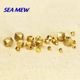100 PCS Mixed Size Metal Raw Brass Spacer Beads DIY Jewelry Making