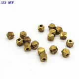 100 PCS Mixed Size Metal Raw Brass Spacer Beads DIY Jewelry Making