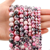 Pink Persian Jades Stone Beads for Jewelry Making DIY Bracelets 6-12mm