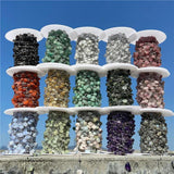 Natural Stones Stainless Steel Quartz Gem Beads Chain DIY Charms