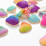 Threaded Seashells for Jewelry Making DIY Earring Charms 3-10pcs