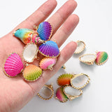 Threaded Seashells for Jewelry Making DIY Earring Charms 3-10pcs