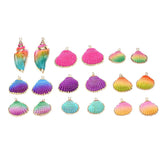 Threaded Seashells for Jewelry Making DIY Earring Charms 3-10pcs