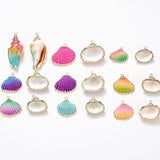 Threaded Seashells for Jewelry Making DIY Earring Charms 3-10pcs