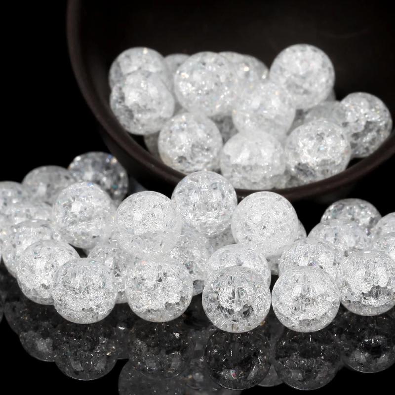 Cracked Crystal Round Spacer Beads for Jewelry Making DIY Bracelet 6-12mm