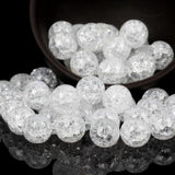 Cracked Crystal Round Spacer Beads for Jewelry Making DIY Bracelet 6-12mm