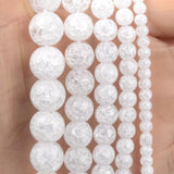 Cracked Crystal Round Spacer Beads for Jewelry Making DIY Bracelet 6-12mm