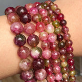 Colorful Tourmaline Natural Stone Beads 6-8-10mm Round Loose Beads