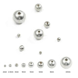 Sterling Silver Ball End Beads Round Spacer Beads