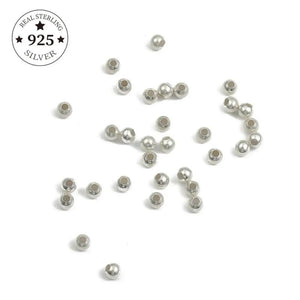 Sterling Silver Ball End Beads Round Spacer Beads