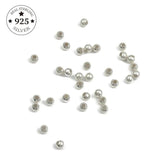 Sterling Silver Ball End Beads Round Spacer Beads