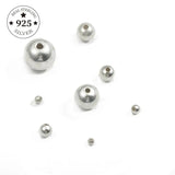 Sterling Silver Ball End Beads Round Spacer Beads