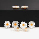 Mother of Pearl Shell Sunflower Beads Charms Daisy Pearl Shell Loose Beads