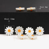 Mother of Pearl Shell Sunflower Beads Charms Daisy Pearl Shell Loose Beads