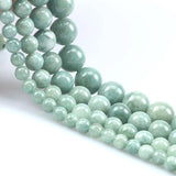 6/8/10/12mm AA Natural Stone Green Burmese Jade Bead Round Smooth 15''