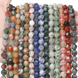 6mm 8mm 10mm Faceted Natural Stone Beads for Jewelry Making