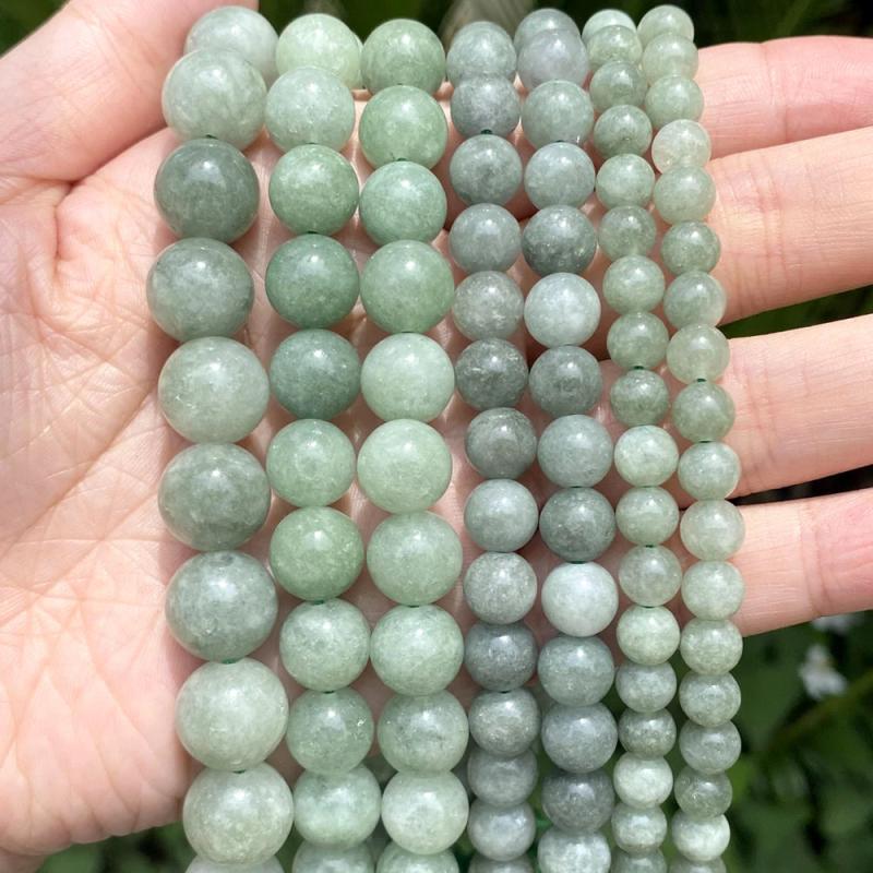 Burmese Jades Stone Beads Round Spacer Beads 6/8/10/12mm for Jewelry Making