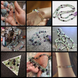 4 6 8 12mm Natural Stone Fluorite Matte Round Loose Beads For Jewelry Making